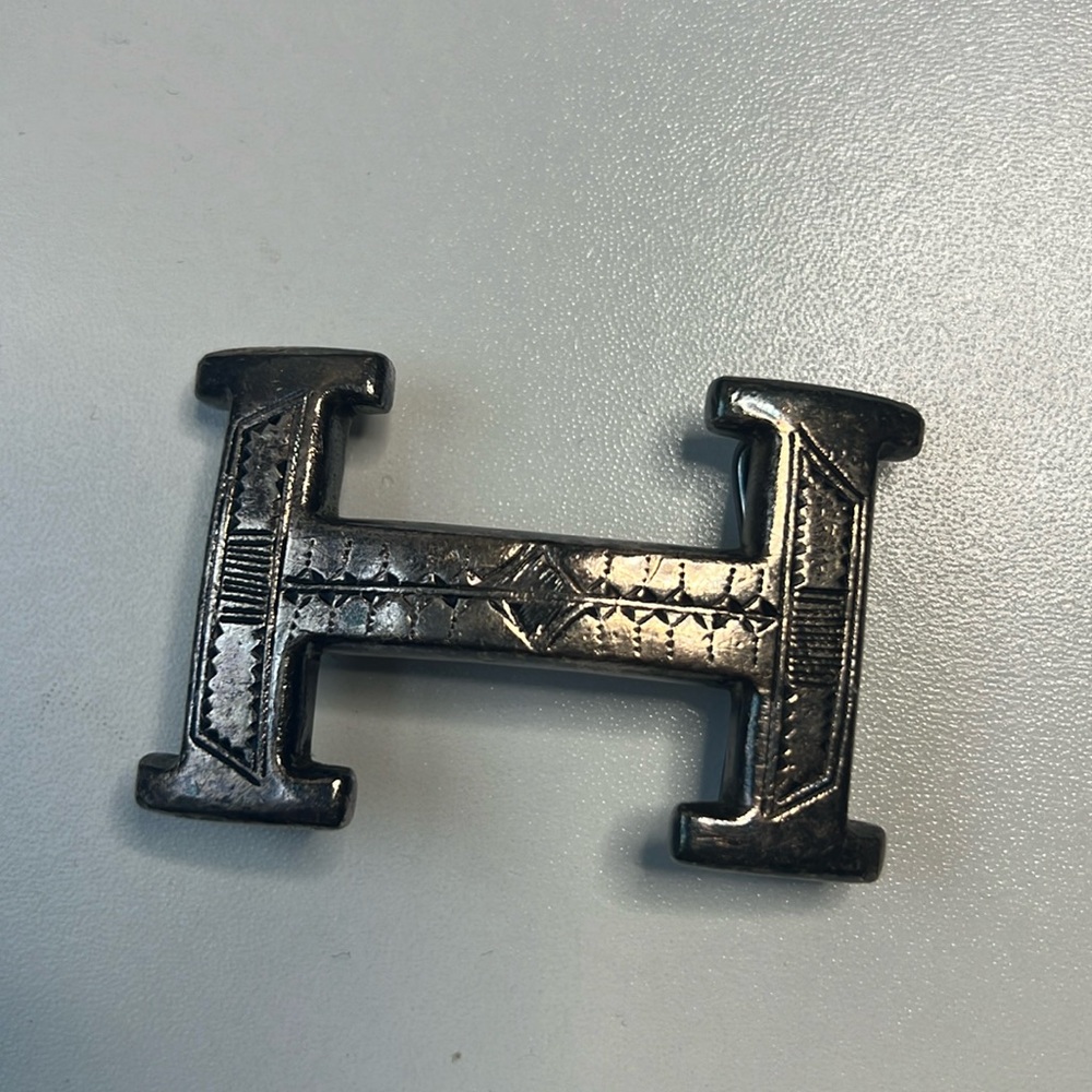 Hermes Silver TOUAREG H Belt Buckle